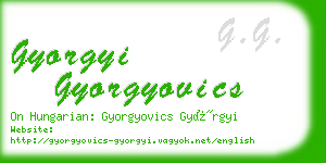 gyorgyi gyorgyovics business card